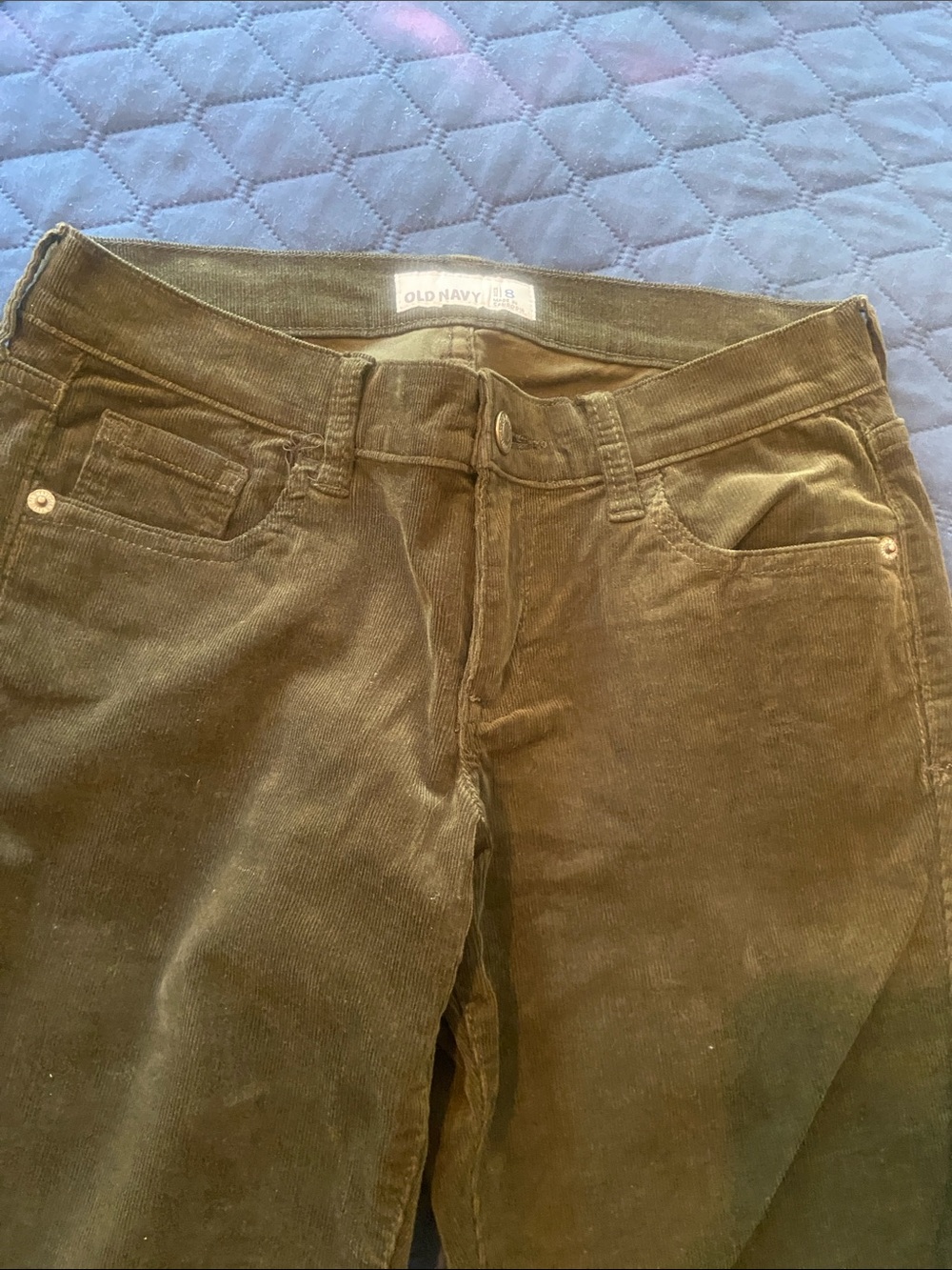 Old Navy Olive Green Corduroy Trousers - like new never worn